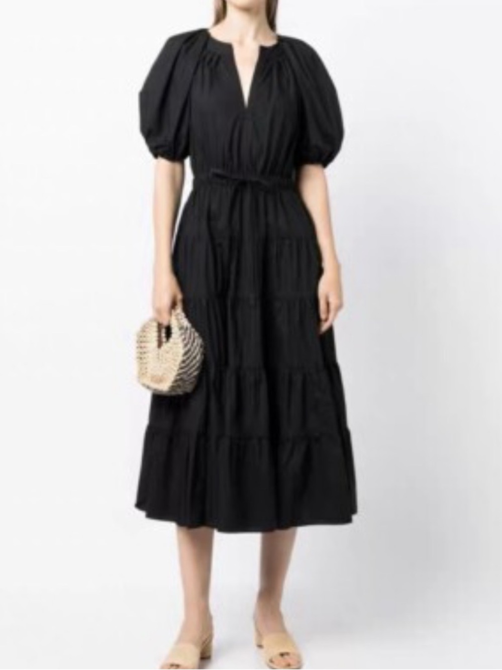 ULLA Johnson Olina dress in black midi 4